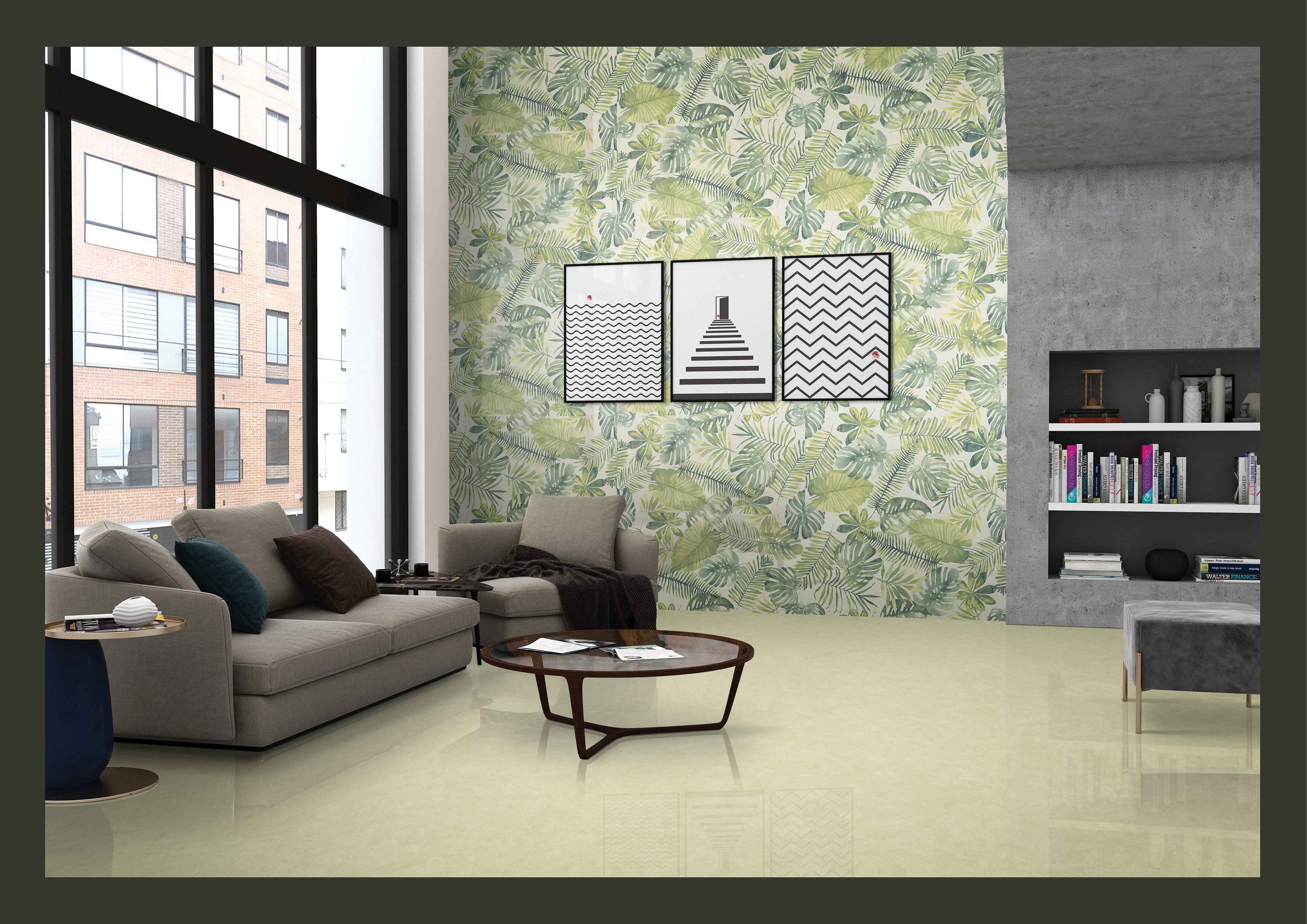 Digital Vitrified Tiles Code Shiny Trims Decor (600x1200 mm) Glossy Endless