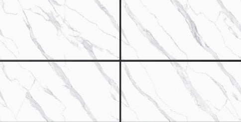 Digital Vitrified Tiles Code Techno White Endless (600x1200 mm) Glossy