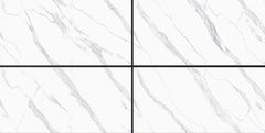 Digital Vitrified Tiles Code Techno White Endless (600x1200 mm) Glossy