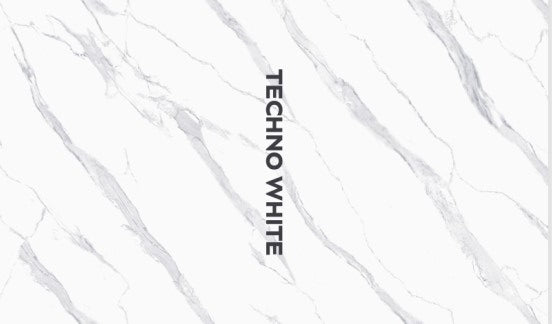 Digital Vitrified Tiles Code Techno White Endless (600x1200 mm) Glossy