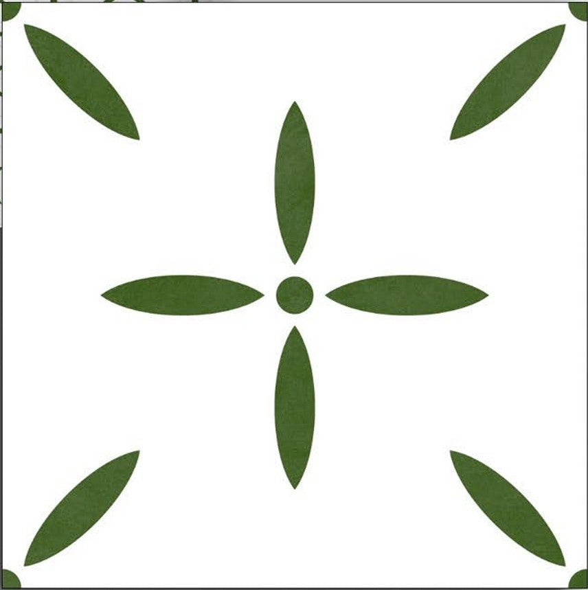 Digital Moroccan Tiles Code URBAN GREEN DÉCOR (300x300mm)