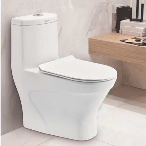 Cera Celebrate 3D One Piece Commode S1013223 | Premium Rimless Single Piece Floor Mounted Western Toilet