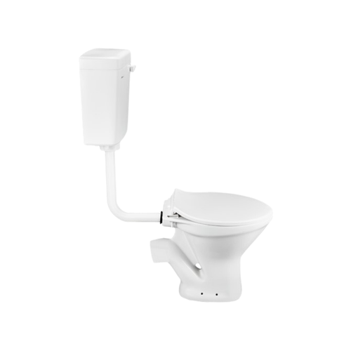 Cera Conventional Pro SF P Trap EWC S1059104 | Floor Mounted Western Toilet Set with Flush Tank and Seat Cover