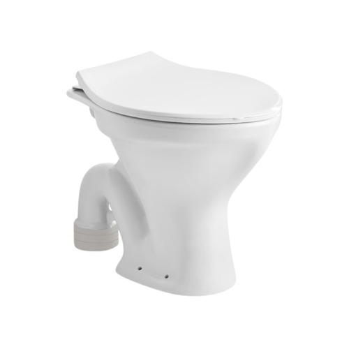 Cera Conventional S Trap EWC S1053101 | Floor Mounted Western Toilet with Slim Seat Cover