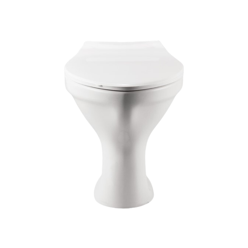 Cera Conventional P Trap EWC S1053102 | Floor Mounted Western Toilet with Slim Seat Cover