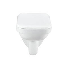 Cera Campbell Rimless Wall hung EWC with slim soft close seat cover