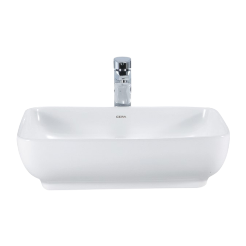 Cera Campa Large Rectangular Ceramic Table Top Wash Basin (Snow White - 550x400mm - S2020102)