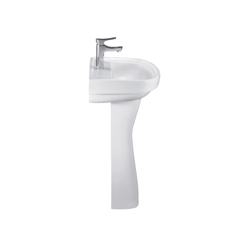 Cera Canah Floor-Standing Ceramic Wash Basin with Full Pedestal Support (Snow White - S2040141 / S2090112)