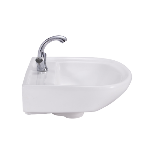 Cera Cadal Wall-Hung Compact Ceramic Wash Basin (Snow White - S2040121)
