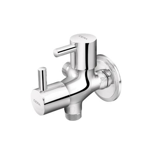 Cera Garnet Brass 2-Way Angle Valve with Wall Flange (F2002211)