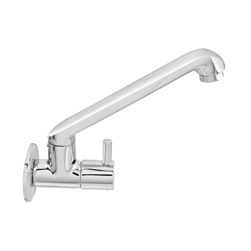 Cera Garnet Wall-Mounted Sink Faucet F2002261 | Premium Chrome Finished Basin Tap
