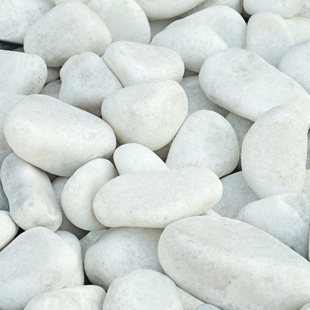 Pebbles White Marble Unpolished