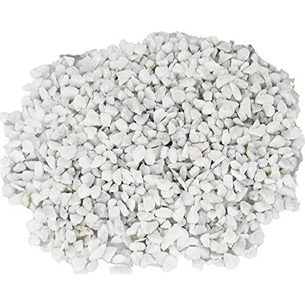 Pebbles White Marble Chips Unpolished