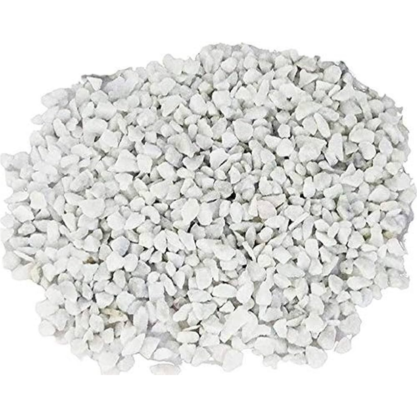 Pebbles White Marble Chips Unpolished
