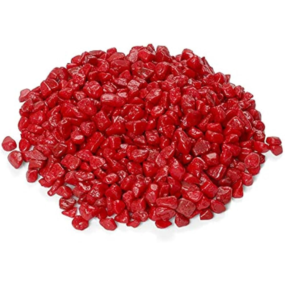Pebbles Red Coloured Polished