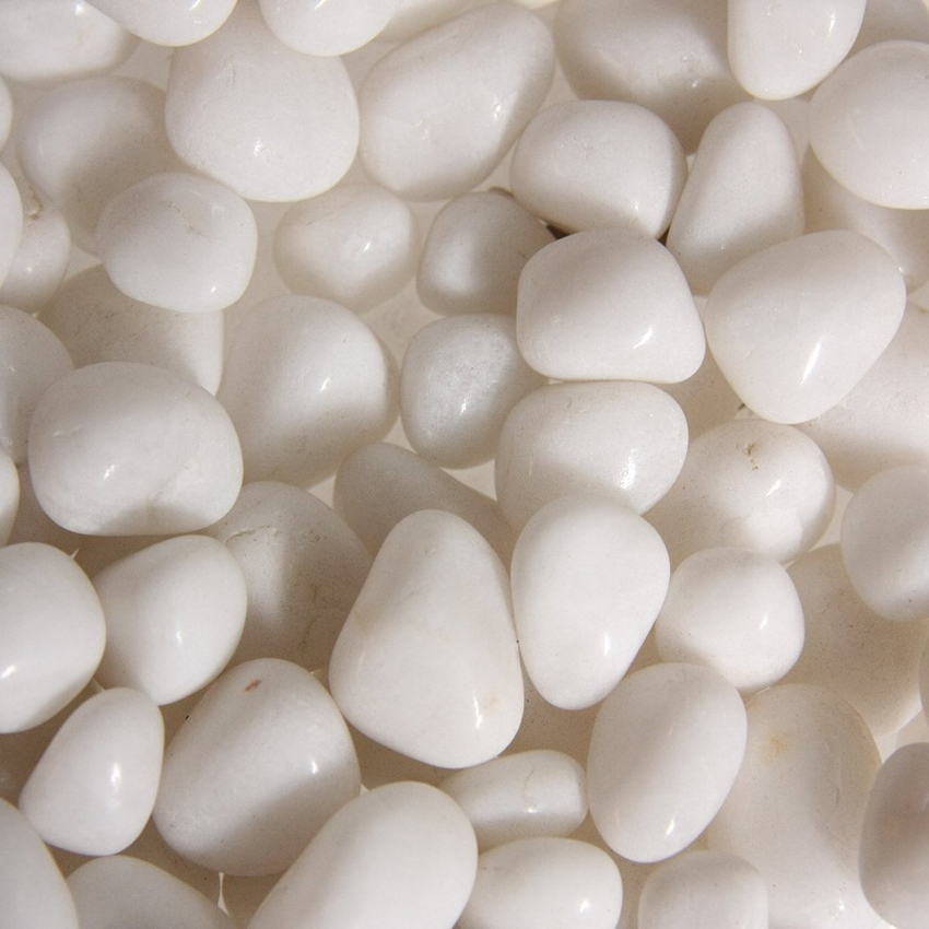 Pebbles White Marble Polished