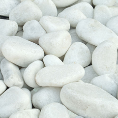 Pebbles White Marble Unpolished