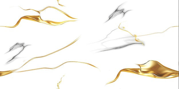 Digital Vitrified Tiles Code White Gold Endless (600x1200 mm) Glossy