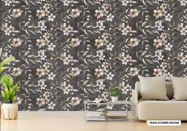 Digital Vitrified Tiles Code Yaan Flower Decor (600x1200 mm)
