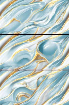 Digital Vitrified Tiles Code Alice Aqua Gold (600x1200 mm) High Glossy