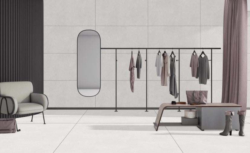 Digital Vitrified Tiles Code Aspen Silver (600x1200 mm) Matt