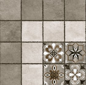 Digital Vitrified Tiles Code Berlin Nero Decor (600X600 mm) Matt