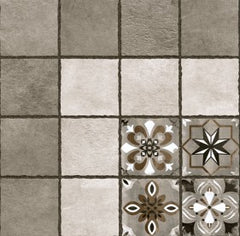 Digital Vitrified Tiles Code Berlin Nero Decor (600X600 mm) Matt