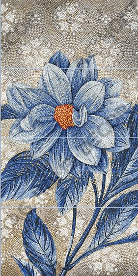 Digital Poster Tiles Code Blue Lily (1200x2400 mm)