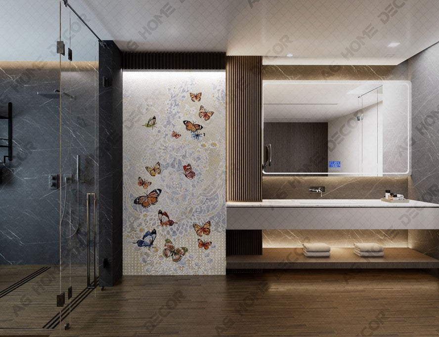 Digital Poster Tiles Code Butterfly (1200x2400 mm)