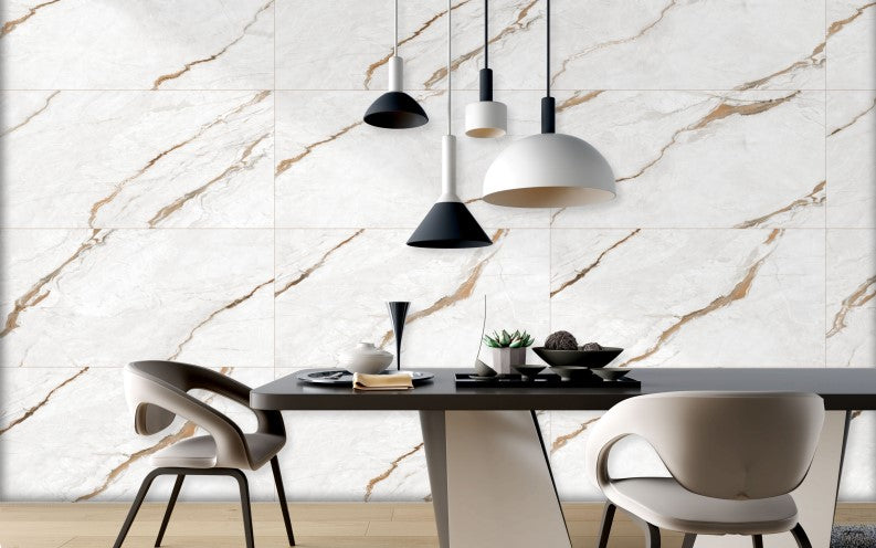 Digital Vitrified Carving Tiles Code Deck Brown (600x1200 mm) Carving