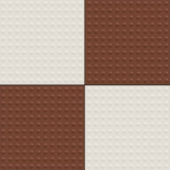 Ivory & Terracotta Tiles Code Dots (300x300mm)