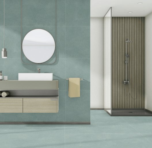 Digital Vitrified Tiles Code Earth Teal (600x1200 mm) Matt Sp