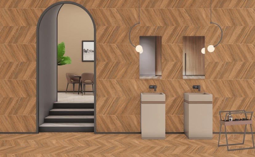 Digital Wooden Tiles Code Elemento Brown (600x1200 mm)