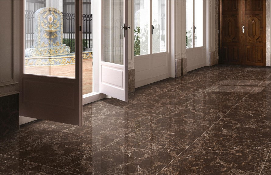 Digital Vitrified Tiles Code Emperador Choco (600x1200 mm) High Glossy