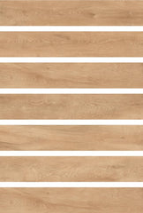 Digital Vitrified Tiles Code Ferrovia Wood Natural (200x1200mm) Matt