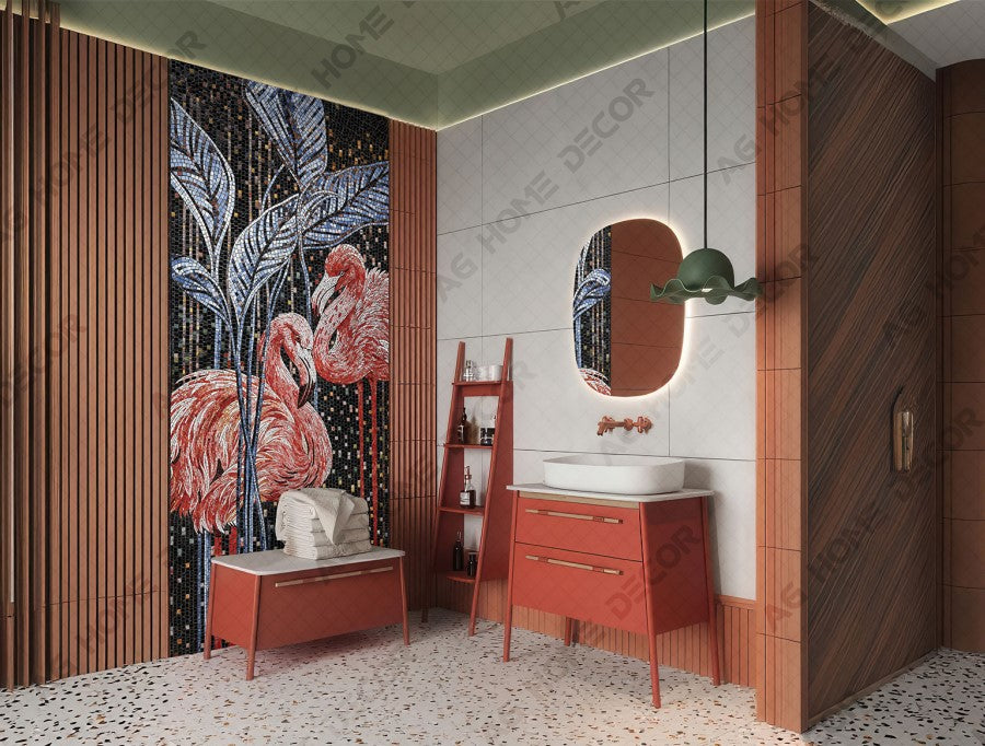 Digital Poster Tiles Code Flamingo (1200x2400 mm)