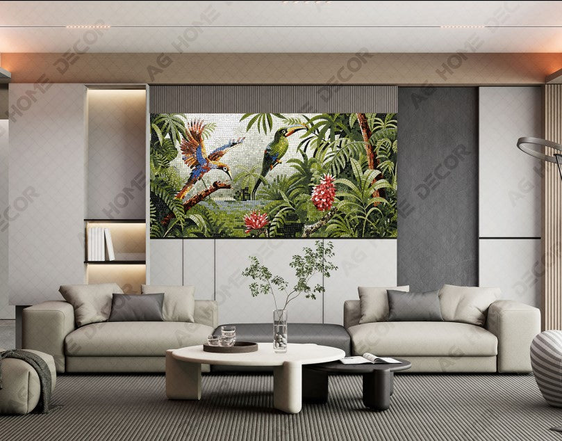 Digital Poster Tiles Code Forest Bird (1200x2400 mm)