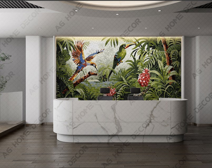 Digital Poster Tiles Code Forest Bird (1200x2400 mm)