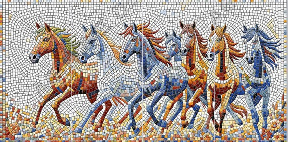 Digital Poster Tiles Code Freedom Horse (1200x2400 mm)