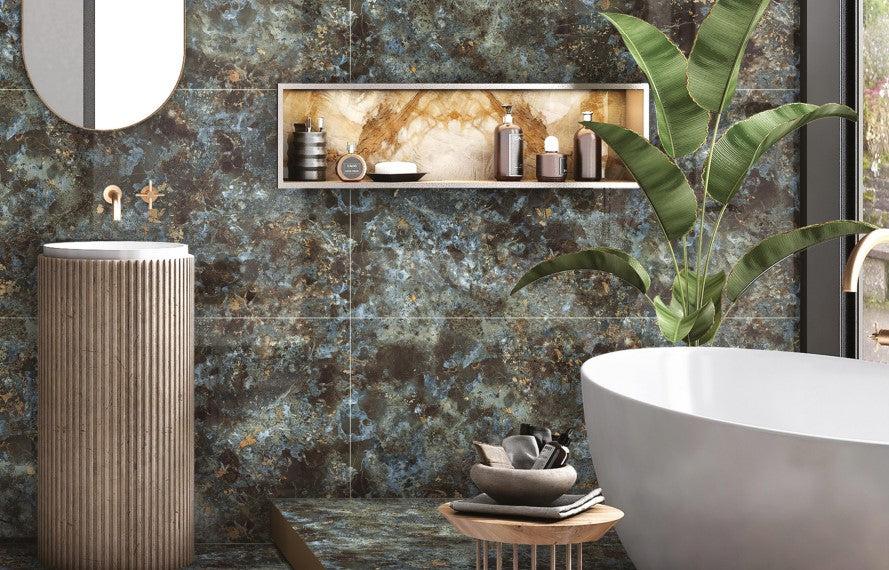 Digital Vitrified Tiles Code Galaxy Green (600x1200 mm) High Glossy