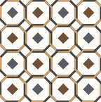 Digital Moroccan Tiles Code Geometric Diamond (600x600 mm)