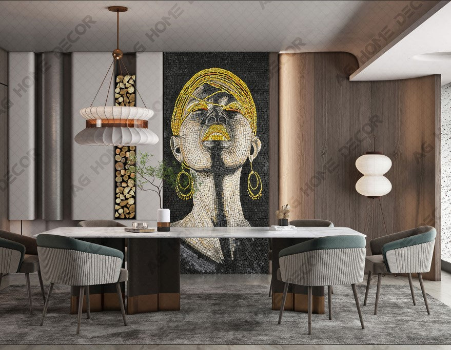 Digital Poster Tiles Code Golden Beauty (1200x2400 mm)