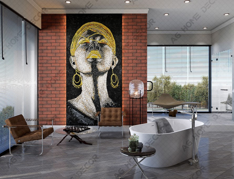 Digital Poster Tiles Code Golden Beauty (1200x2400 mm)