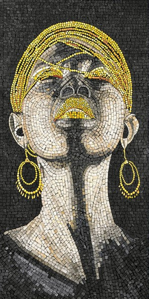 Digital Poster Tiles Code Golden Beauty (1200x2400 mm)