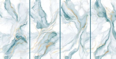 Digital Vitrified Tiles Code Gorgeous Aqua Gold (600x1200 mm) High Glossy