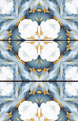 Digital Vitrified Tiles Code Bm-Art Graffiti Aqua (600x1200 mm) High Glossy