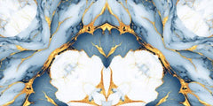 Digital Vitrified Tiles Code Bm-Art Graffiti Aqua (600x1200 mm) High Glossy