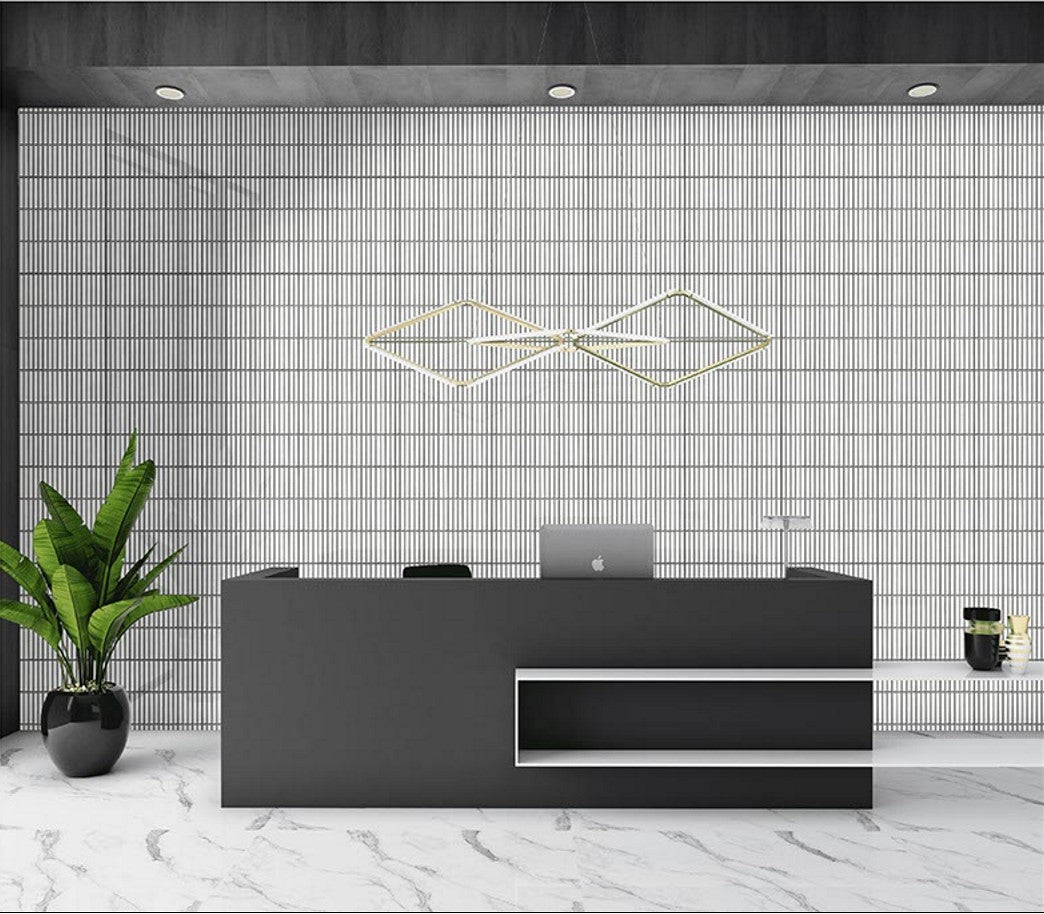 Digital Subway Tiles Code Kitkat Cosmo Bianco (300x300mm)
