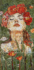 Digital Poster Tiles Code Lady Rose (1200x2400 mm)