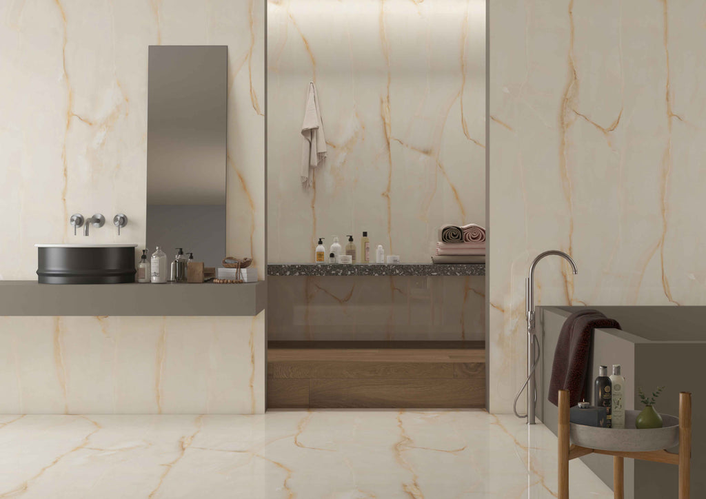 Digital Vitrified Tiles Code Lamia Beige (600x1200 mm) Glossy Endless